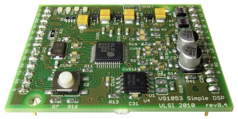 VS1063 Simple DSP board, Audio processor.